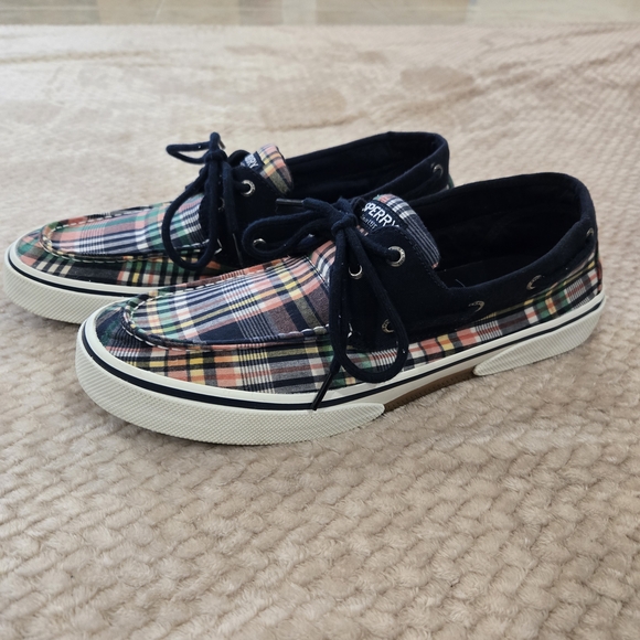Sperry  Plaid Boat Shoes Men’s 11.5 Memory Foam Casual Preppy Coastal